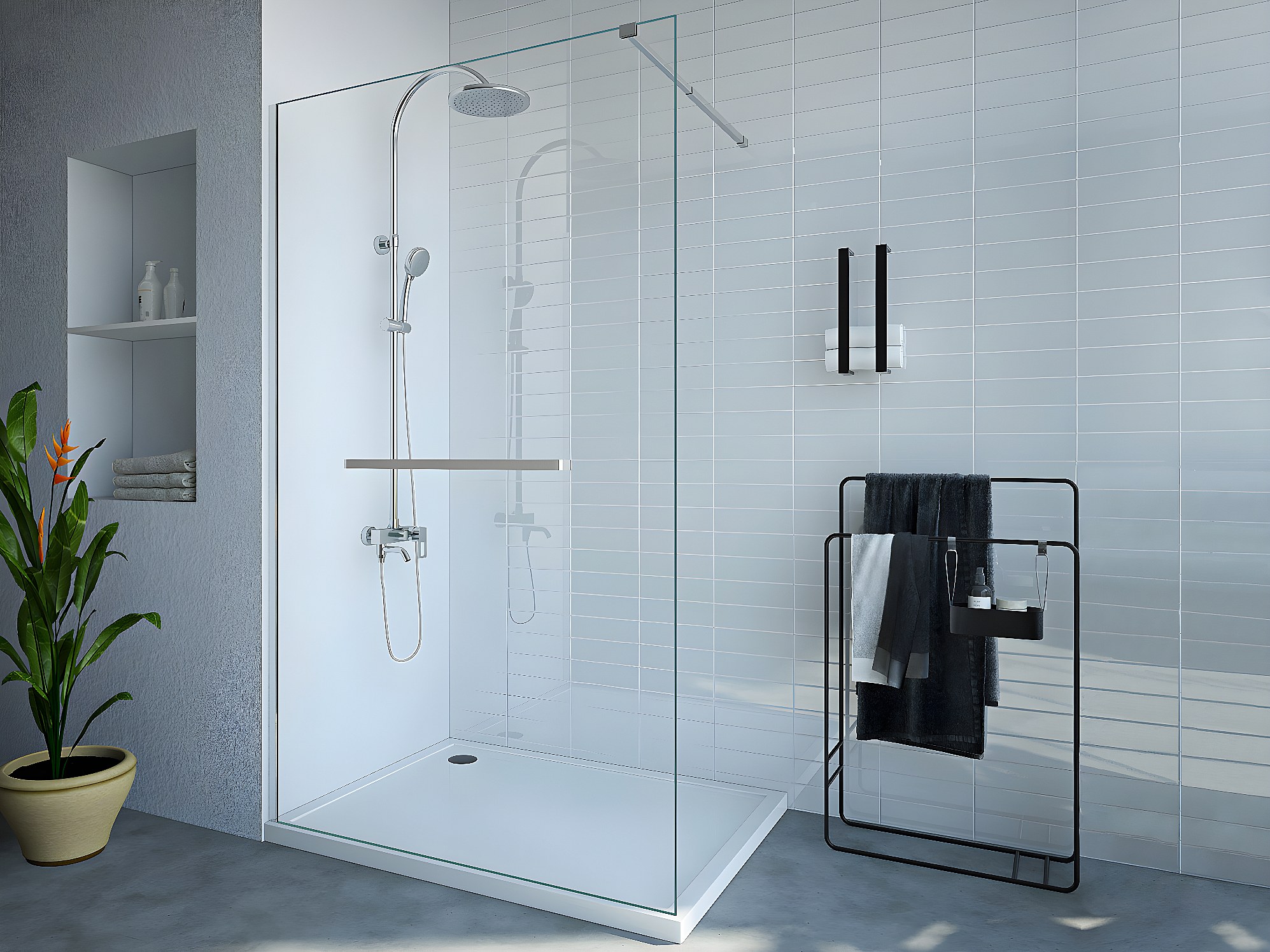 Douche à l'italienne : solutions pratiques pour petits espaces
