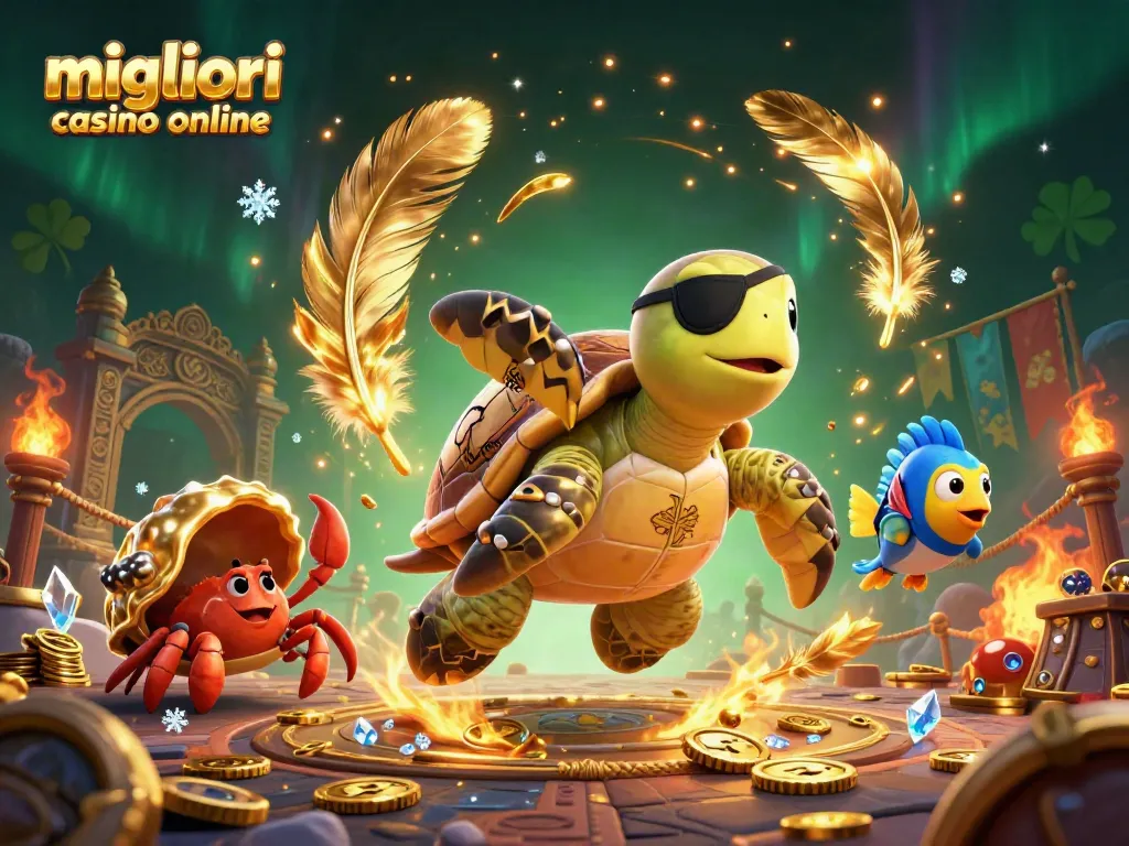 Scopri i migliori casino online con questa illustrazione animata che scorre tra tesori e avventure.