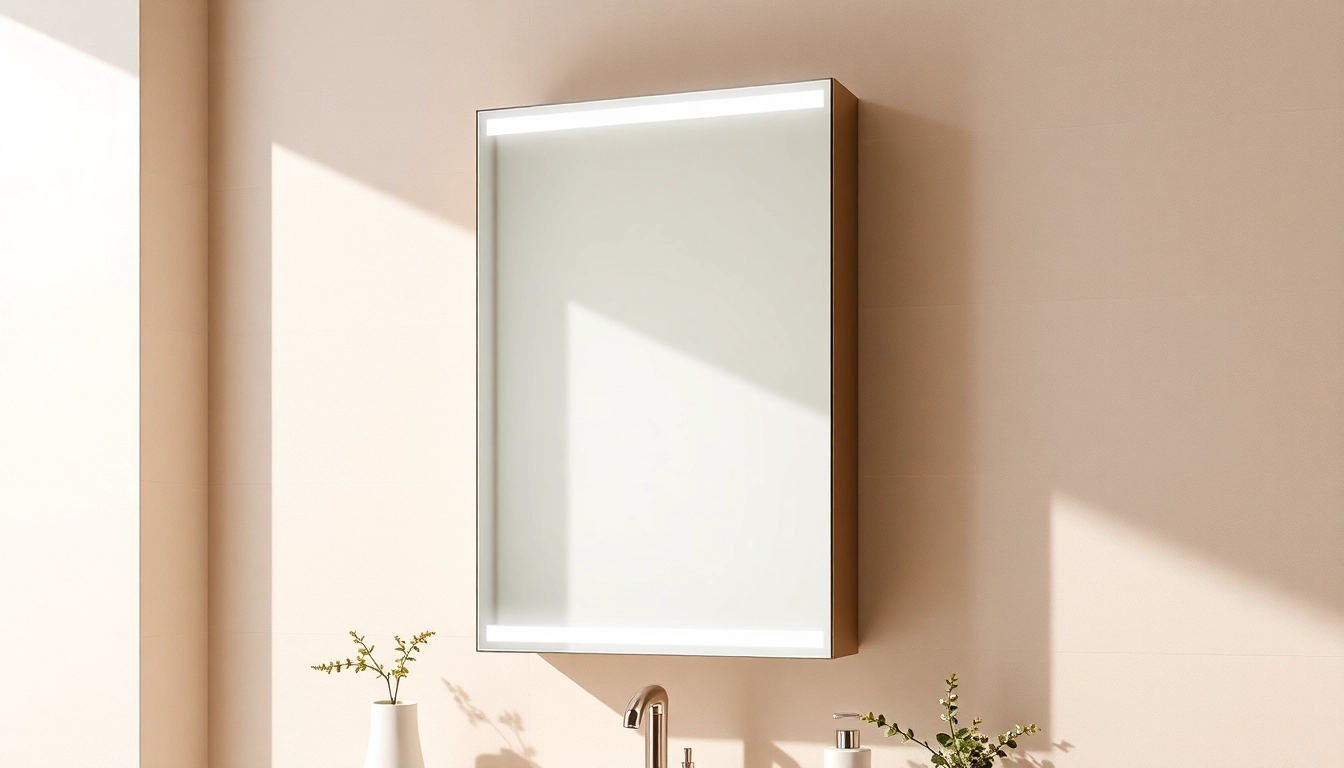 Erleben Sie den eleganten sonni Spiegelschrank im modernen Badezimmer mit LED-Beleuchtung und stilvollem Design.
