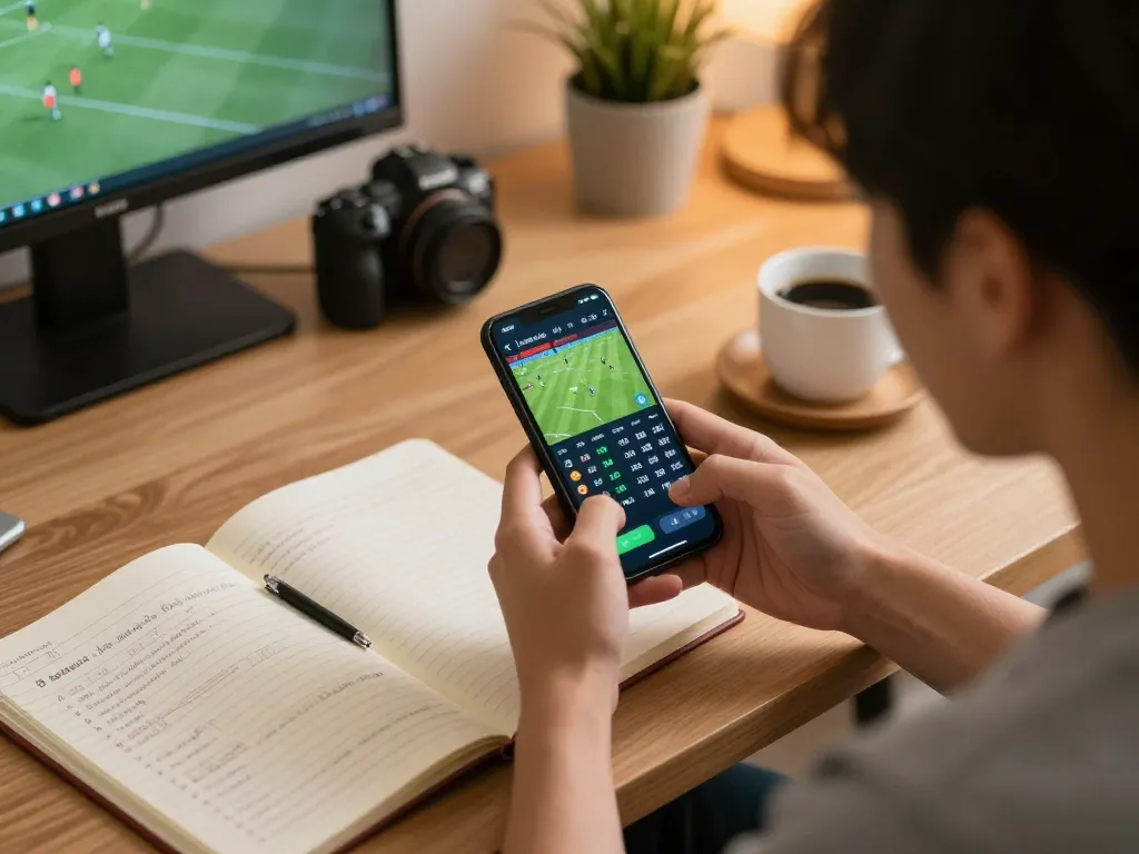 Kqbd mới nhất hôm nay check on smartphone while enjoying a relaxed home betting atmosphere.
