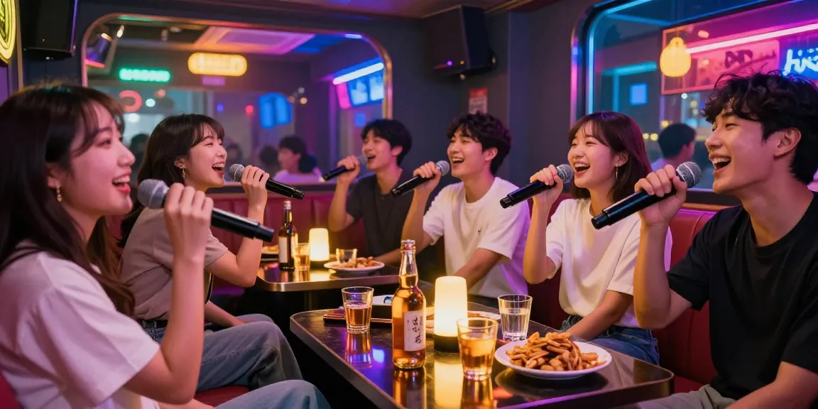 Experience vibrant karaoke at https://www.magic4karaoke.com/ with friends enjoying drinks and lively entertainment.