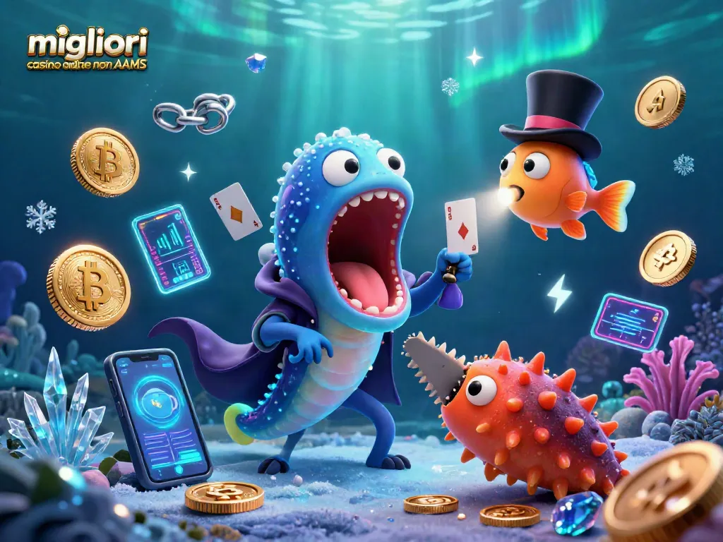 Scopri i migliori casino online non AAMS con un'illustrazione 3D vivace delle emozioni del gioco.