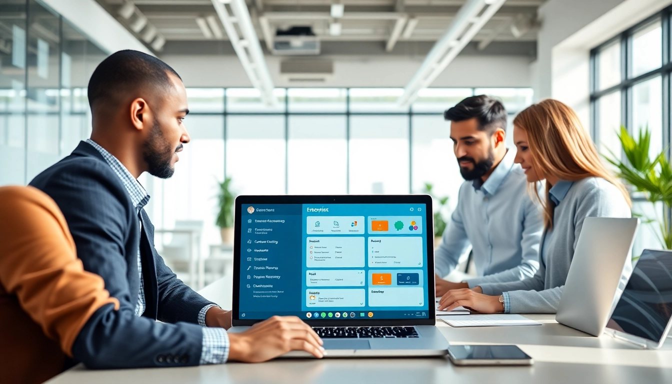 Utilize enterprise assistant software in a collaborative workplace, enhancing productivity.
