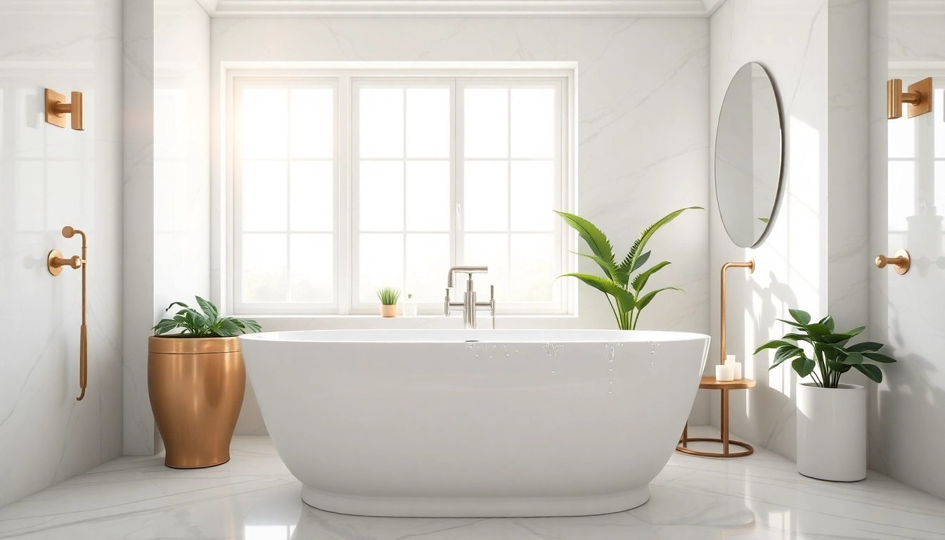 Transform your elegant bathrooms with luxurious freestanding bathtubs and natural lighting.