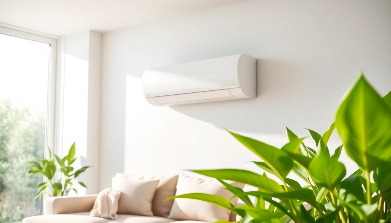 Showcasing Daikin mini split ac unit installed in a bright living space, enhancing comfort and style.
