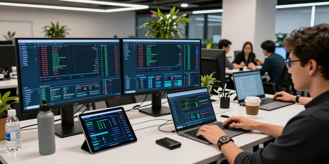 Optimized bitcoin mining online workspace with cryptocurrency charts and digital wallets in a modern co-working setting