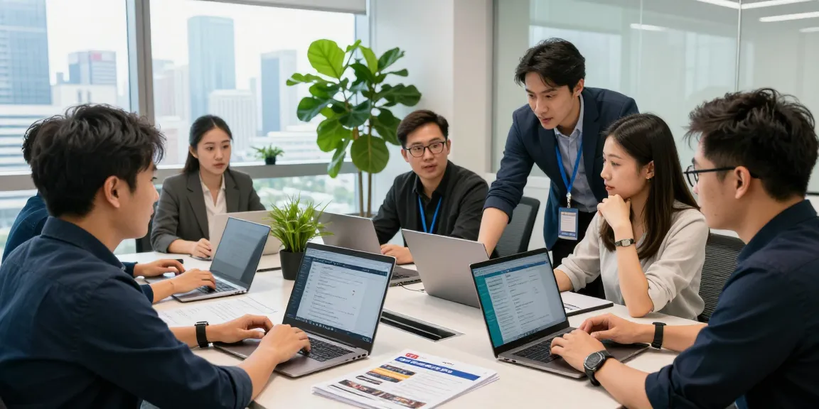 Sifu24 Hong Kong professionals collaborating in a modern office space, showcasing diverse services and teamwork.