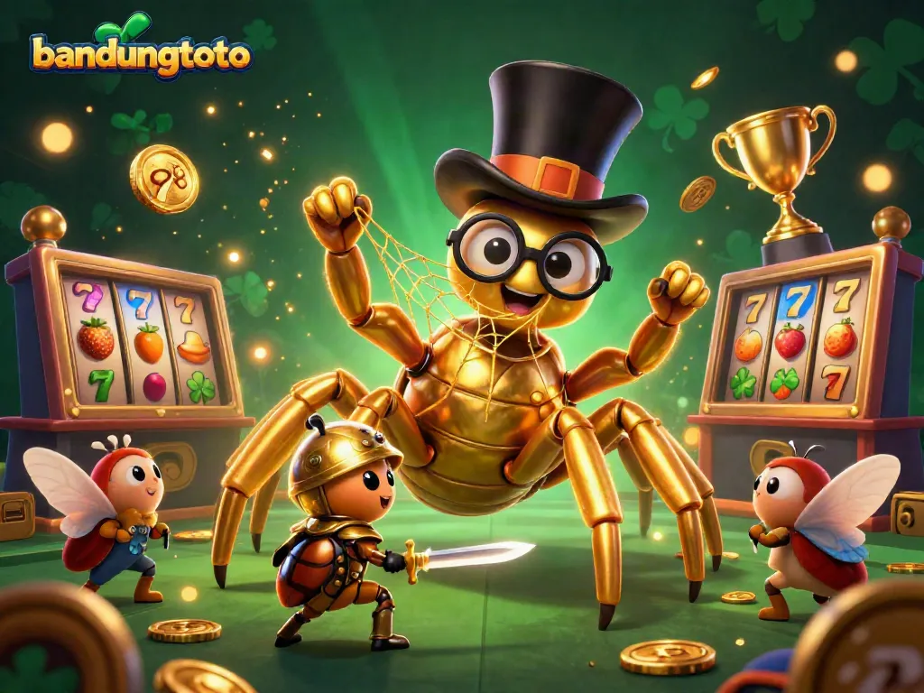 Experience thrilling games at bandungtoto with a dynamic casino scene featuring whimsical characters.