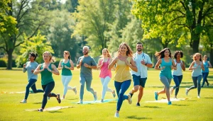 Engaging community members practicing yoga and wellness activities for improved Health