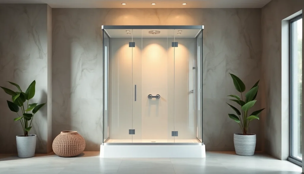 Genießen Sie die elegante sonni Duschkabine mit modernem Design in einem stilvoll eingerichteten Badezimmer.