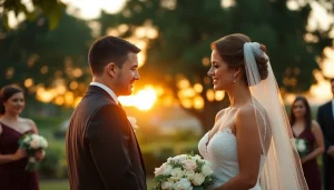 wedding photography in tampa fl capturing couple's emotional vows in a romantic outdoor setting