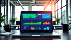 Boost engagement with a detailed view of a youtube smm panel interface on a laptop.