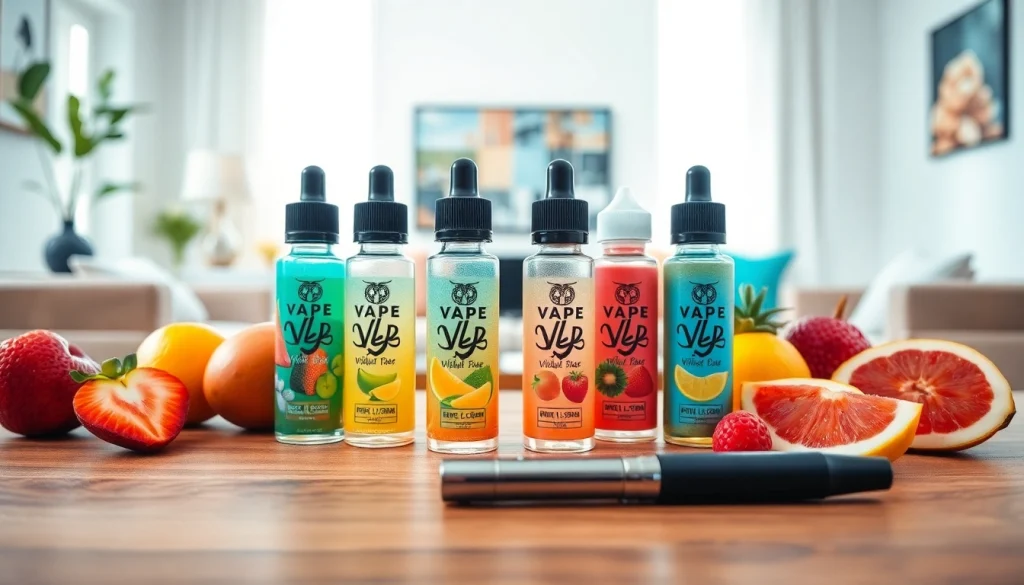 Erleben Sie vaping ohne nikotin mit verschiedenen geschmackvollen E-Liquids in einem einladenden Raum.