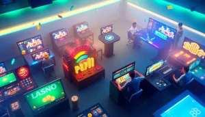 Exciting online gaming scene showcasing games at https://xx88.pizza/ with vibrant colors and community interaction.