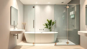 Genießen Sie eine elegante sonni Duschkabine in einem modernen Badezimmer mit hochwertigen Glasdetails.