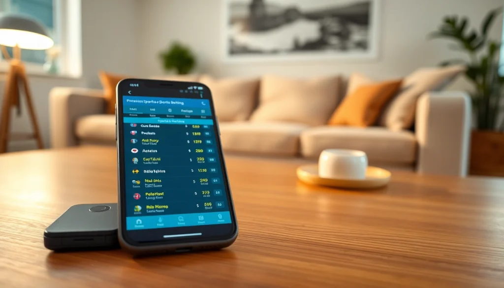 Showcasing best sports betting apps India interface on mobile, highlighting user-friendly features.