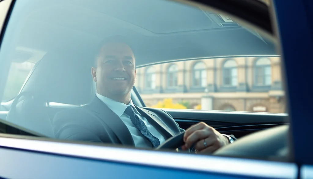 Chauffeur Nottingham providing elegant transport service in a luxury sedan.