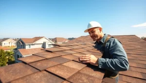Inspecting high-quality roofing solutions to ensure durability and excellence.