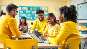 Engaged students collaborating in a classroom, showcasing the importance of Education.
