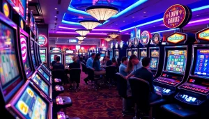 Menangkan slot bet 50 perak dengan suasana kasino yang energik dan menawan.