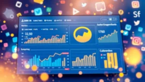 Showcase of a vibrant youtube smm panel interface highlighting key analytics and engagement metrics.