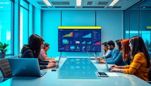 Online email verification strategies discussed in a modern office setting.