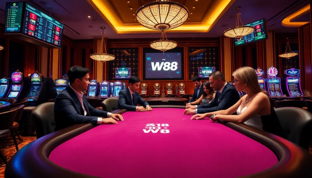 Experience the excitement of the link to w88 at a luxurious casino gaming table.