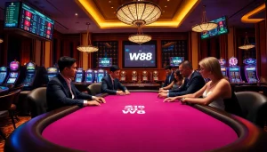 Experience the excitement of the link to w88 at a luxurious casino gaming table.
