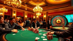 Marvelbet offers thrilling poker action with colorful chips and a roulette wheel.