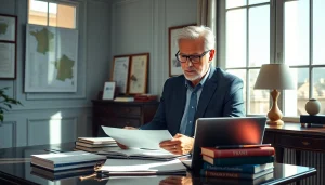 Traducteur certifié travaillant dans un cabinet professionnel à Marseille, spécialisé dans les traductions juridiques.