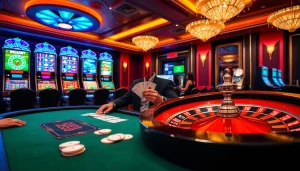 Experience the excitement at https://net88x.net/ with players enjoying a luxurious casino ambiance.