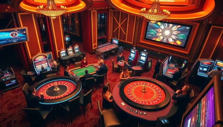 Experience the thrill of Go8 casino gaming with vibrant tables, lucky patrons, and dynamic slots under luxurious lights.