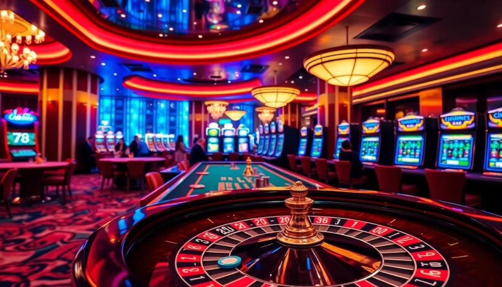 Experience thrilling gaming action at 789f nhà cái with poker chips and roulette table.