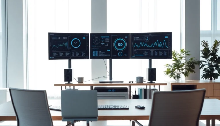 Showcase of das 140 in a modern workspace with technology and natural light.