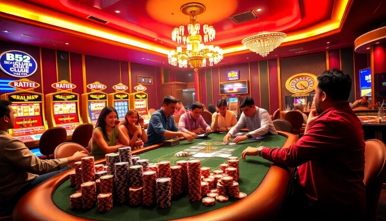 Engage with the thrilling atmosphere at b52club featuring vibrant poker games and dazzling roulette wheels.