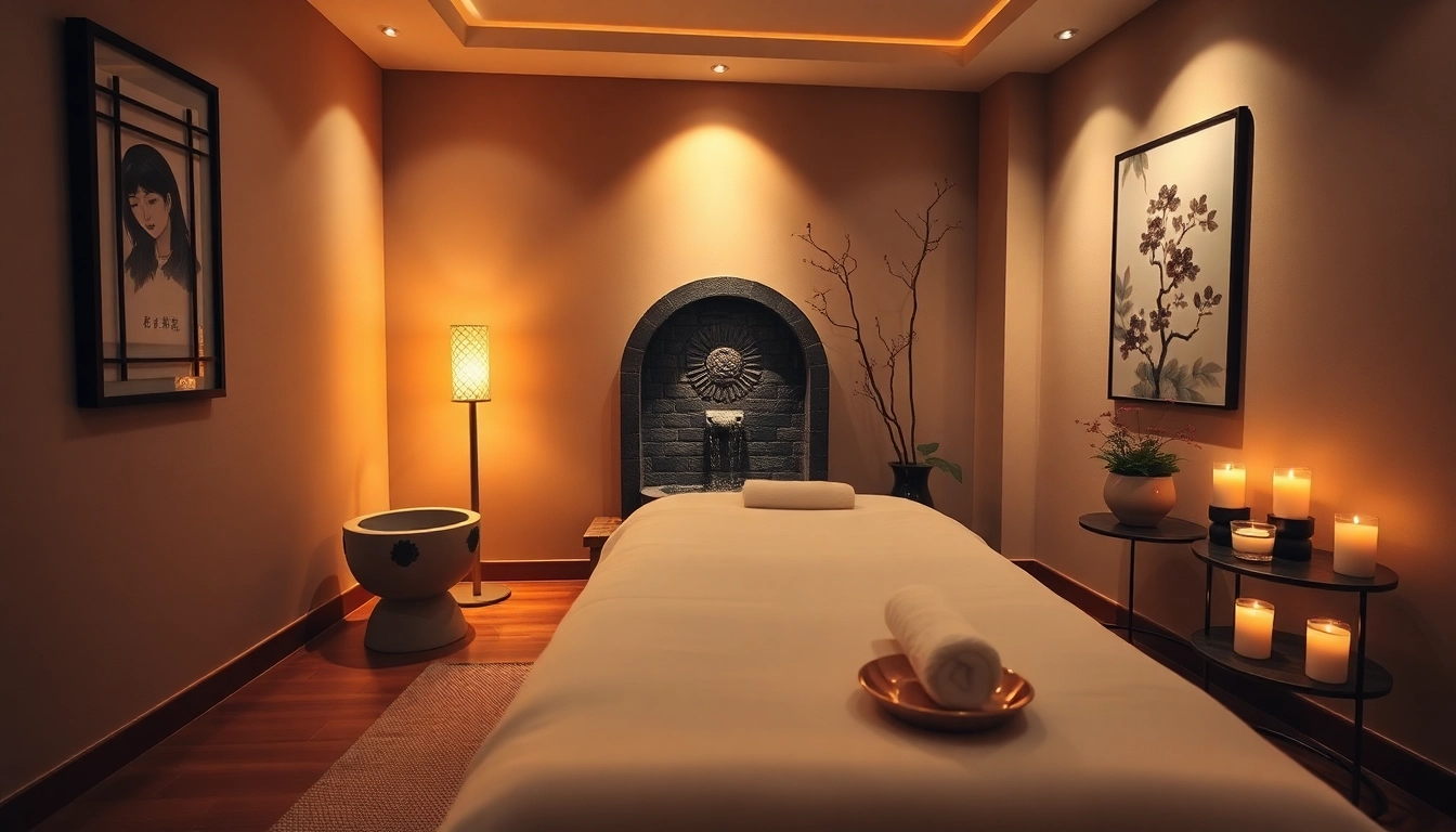 Experience serene 서울출장마사지 in a tranquil massage room with calming ambiance.