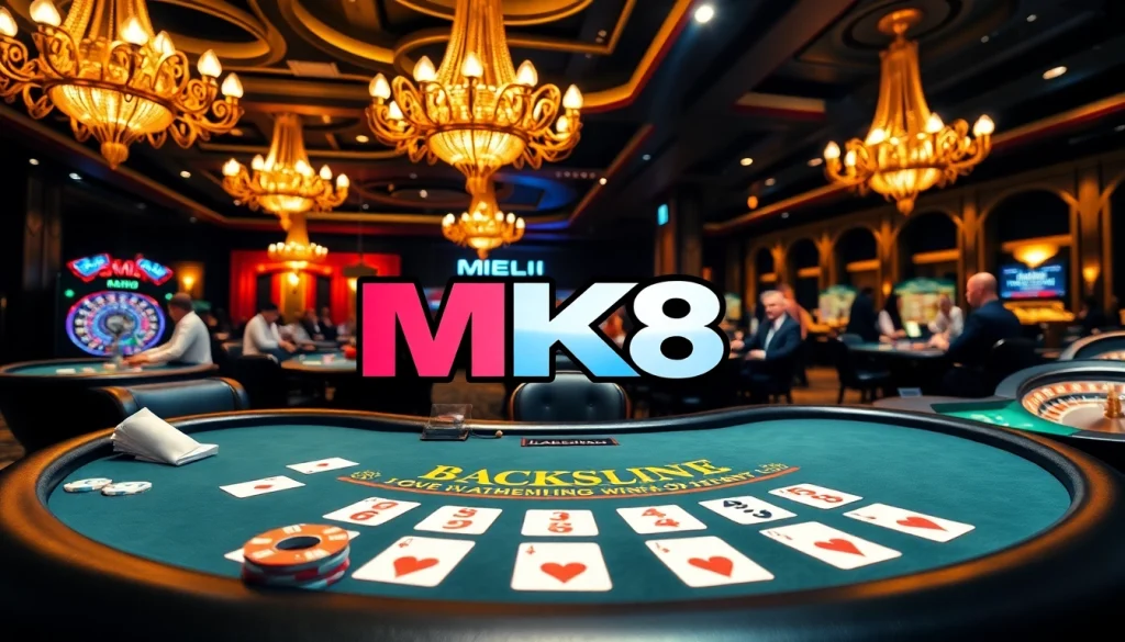 Experience the thrill of winning at MK8 casino with vibrant tables and engaged players.