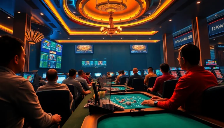 DAGA88 online gambling scene at dagawin.live showcasing live cockfighting and vibrant casino activities.