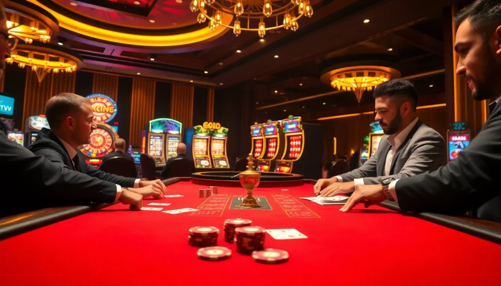 Experience thrilling gameplay at vaoluoitv with vibrant casino visuals, poker action, and exciting slots.