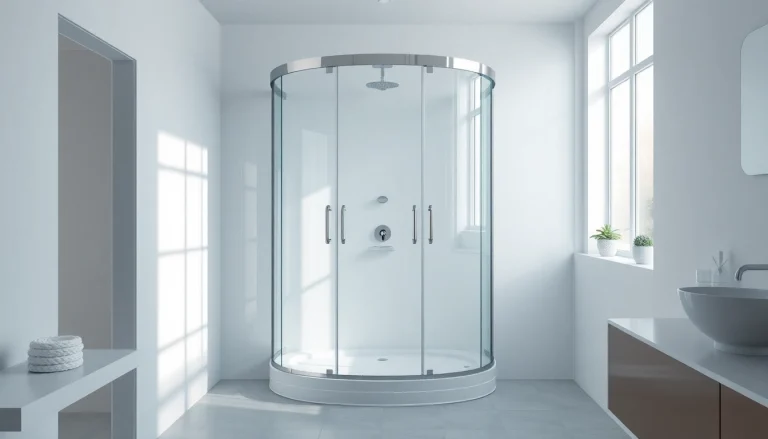 Entdecken Sie die elegante duschkabine 100x100 mit modernen Details und hellem Licht.