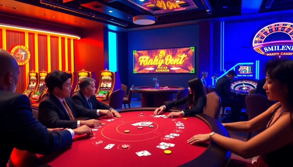 Experience the thrilling atmosphere of onicplay with engaging poker action at a luxurious casino table.