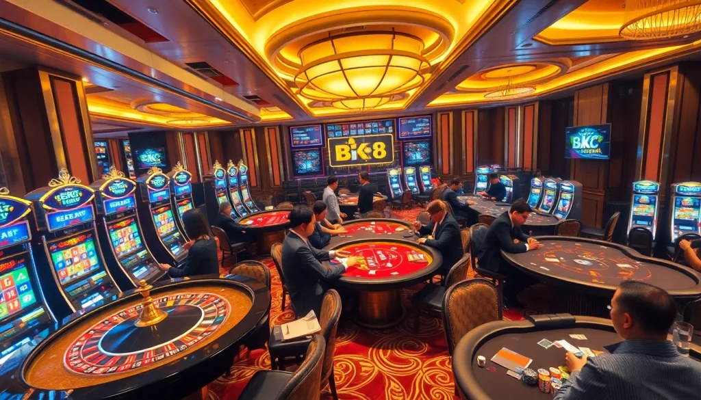 Exciting players at BK8THAI casino engage in roulette, poker, and slots.