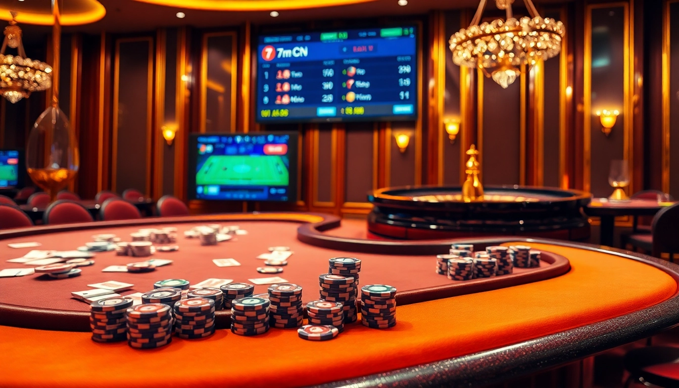 Action-packed gambling atmosphere highlighting live scores with 7m cn integration.