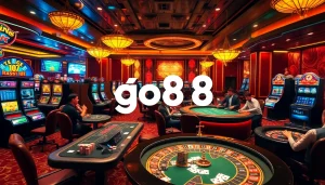 Experience thrilling casino action while downloading with tải go88, featuring luxurious poker tables and vibrant slots.