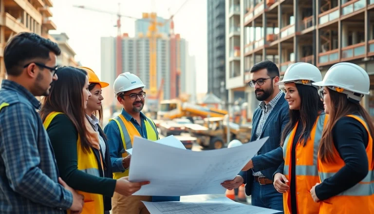 Engaging construction advocacy in Colorado showing teamwork and community engagement among professionals.