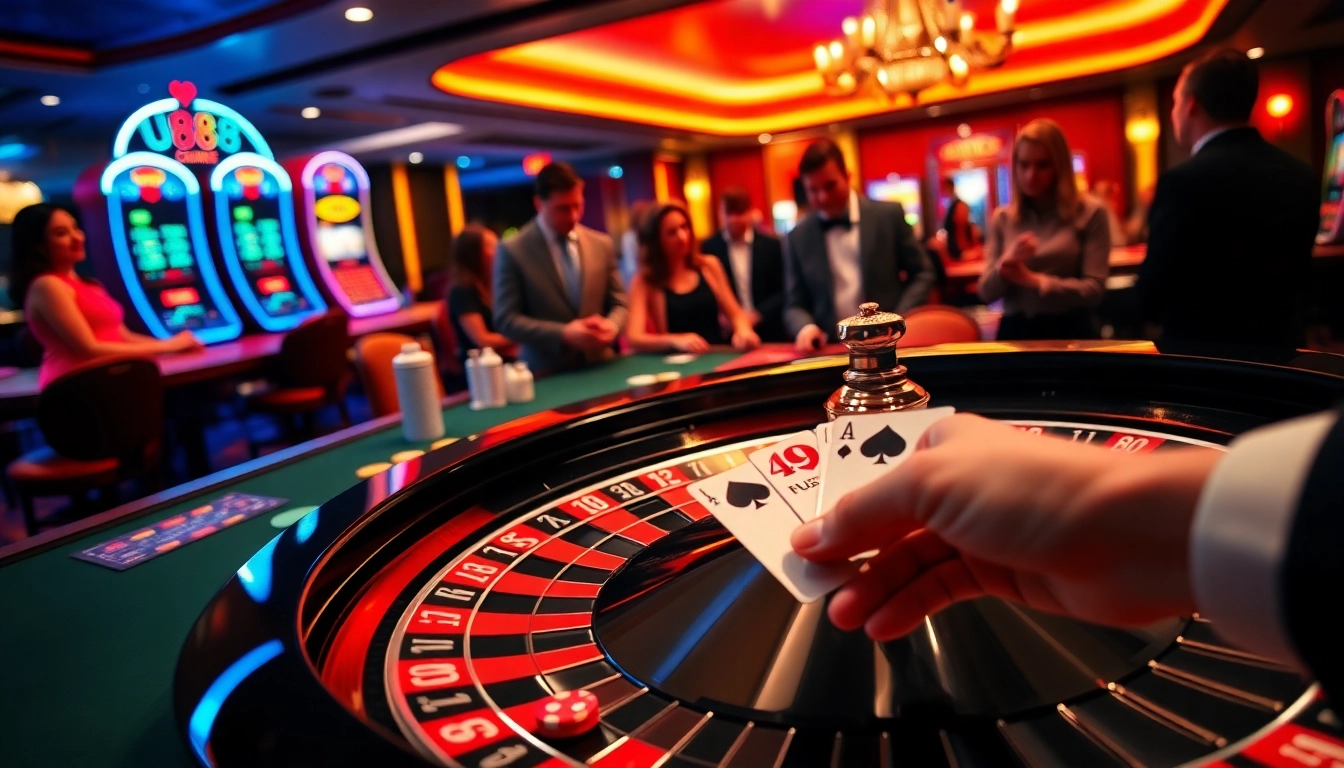 Experience electrifying gameplay at U888 casino with vibrant tables and engaging players.