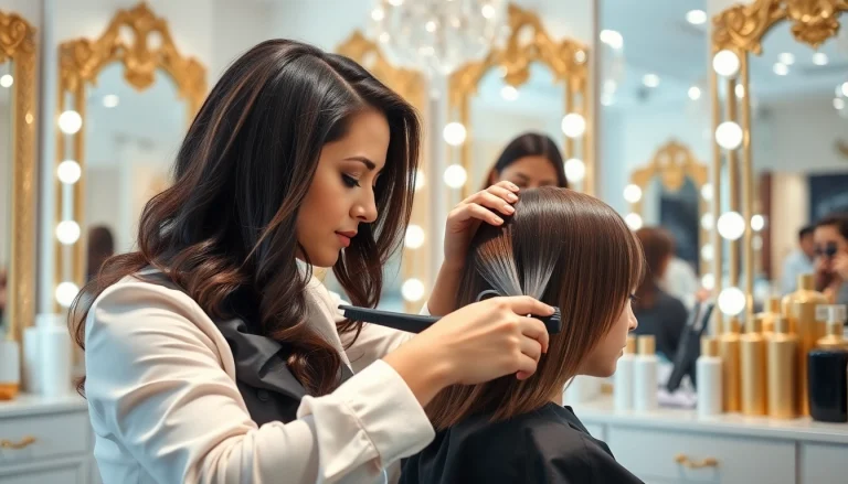 Coafor profesionist oferind servicii de salon de coafura de înaltă calitate.