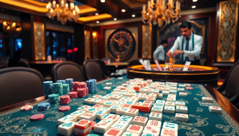 Rasakan sensasi Link Mahjong dengan ubin yang berwarna-warni dan elemen kasino dalam suasana mewah.