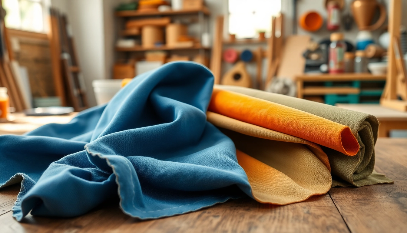 Bekijk katoenen canvasstof in verschillende kleurvariaties, perfect voor creatieve projecten.