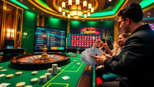 Engage in thrilling online betting with 7upbet, showcasing poker chips and a roulette wheel.